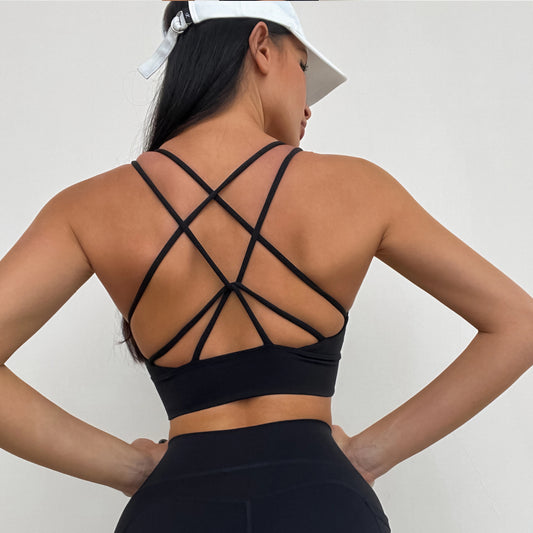 Strappy Cross Back Athletic Set - Oferta!