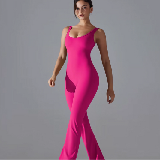 Pink Cutout Flare Set