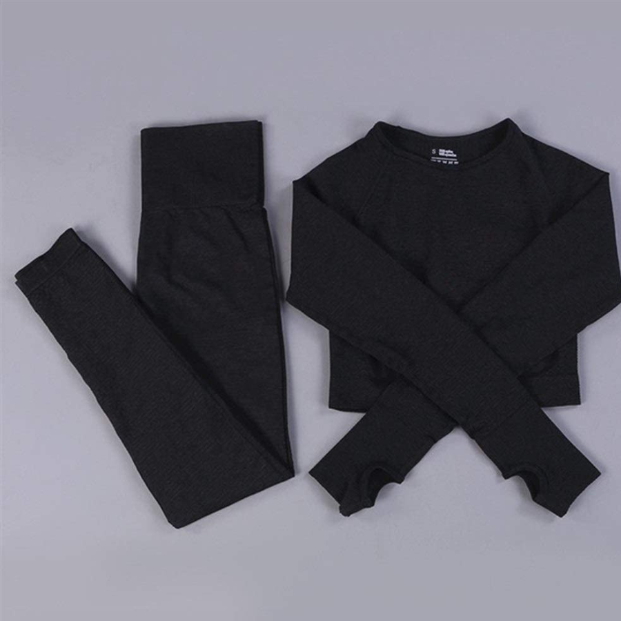 Set Deportivo Manga Larga Negro