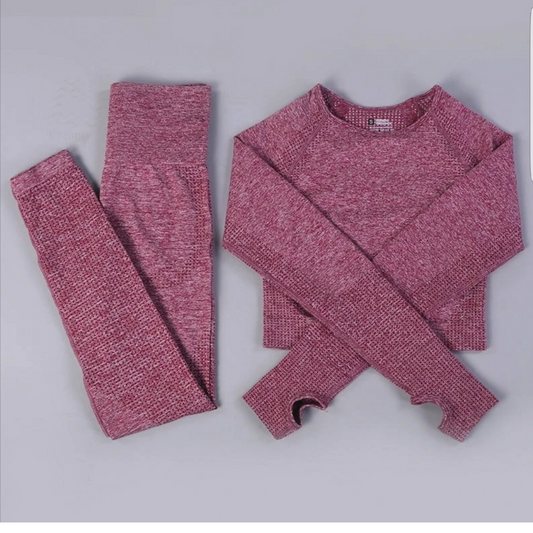 Set Deportivo Manga Larga Red Wine